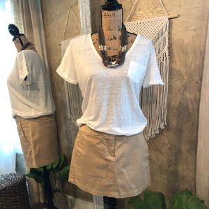 Firth white 100% linen T-shirt